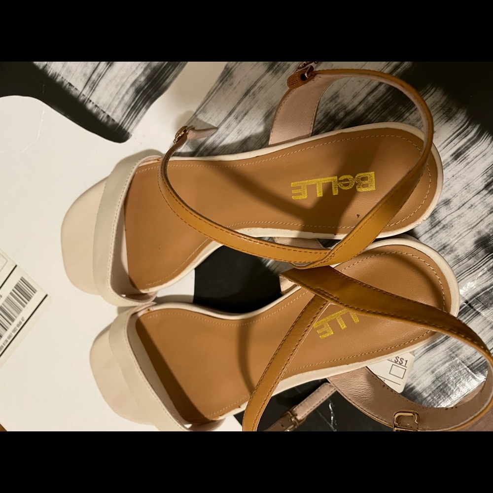 Barely used white sandals
